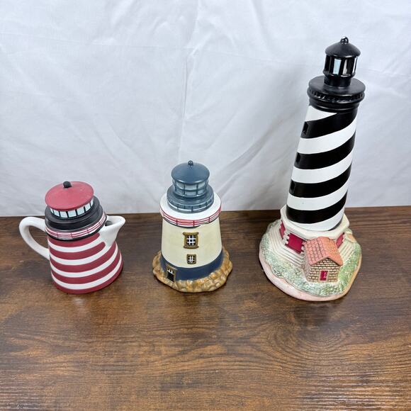 Lot of 3 Ceramic Lighthouse Collectibles – Sakura David Carter Brown - Picture 4 of 8